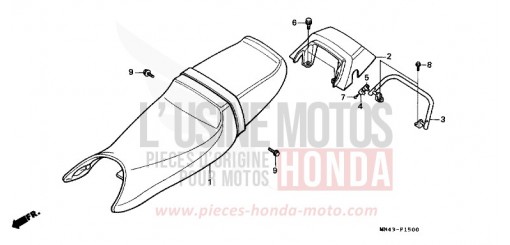 SIEGE/MOULURE DE SIEGE CBR600FJ de 1988